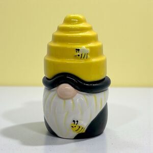 Transpac Ceramic Bumblebee Gnome & Beehive Salt & Pepper Shaker Set
